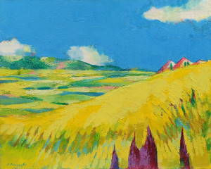 陽光の麦畑　F３０　油彩　２０１５年